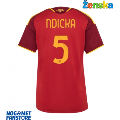 AS Roma Evan Ndicka #5 Domaci Dres za Ženska 2026-27 Kratak Rukav